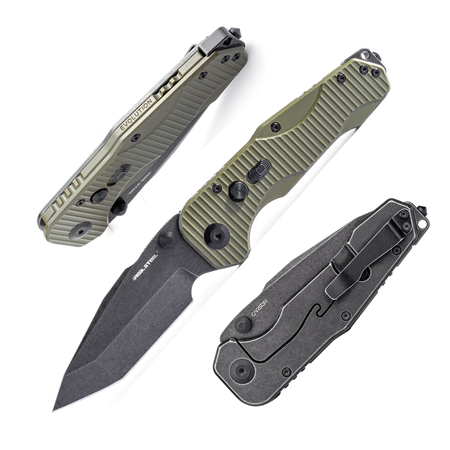 Evolution Ironclad | D2| Steel Frame & G10 | Blackwashed