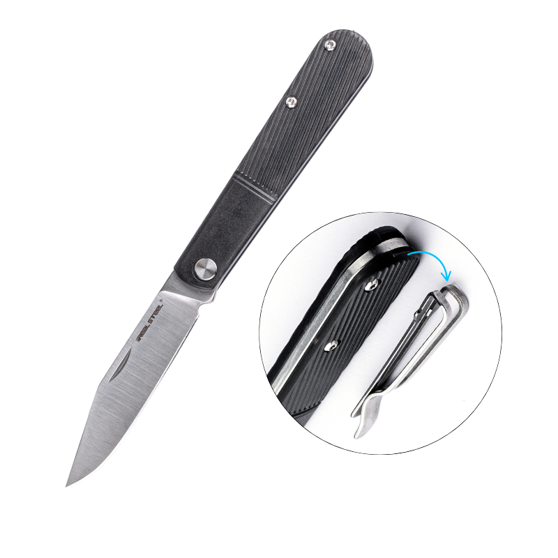 Real Barlow RB-1 Clip Point | Pocket Clip with Fork