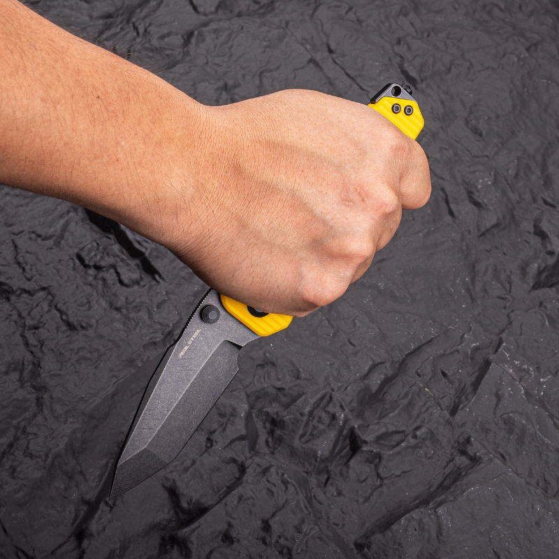 Evolution Ironclad |3.8"D2 Blade| Steel Frame & G10 | Blackwashed