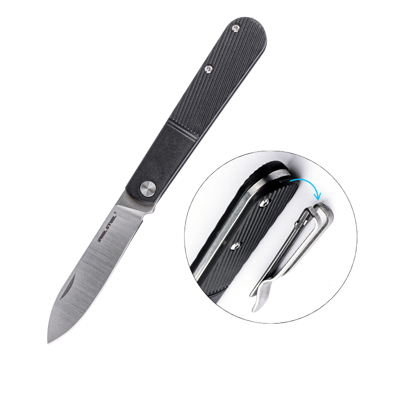 Real Barlow RB-1 Drop Point | Pocket Clip with Fork
