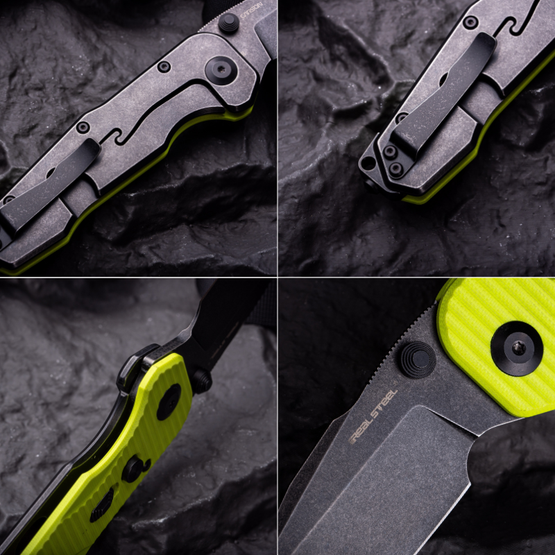 Evolution Ironclad |3.8"D2 Blade| Steel Frame & G10 | Blackwashed