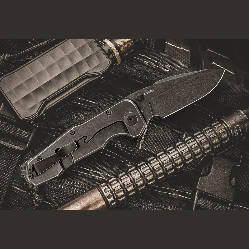 Evolution Ironclad | D2| Steel Frame & G10 | Blackwashed