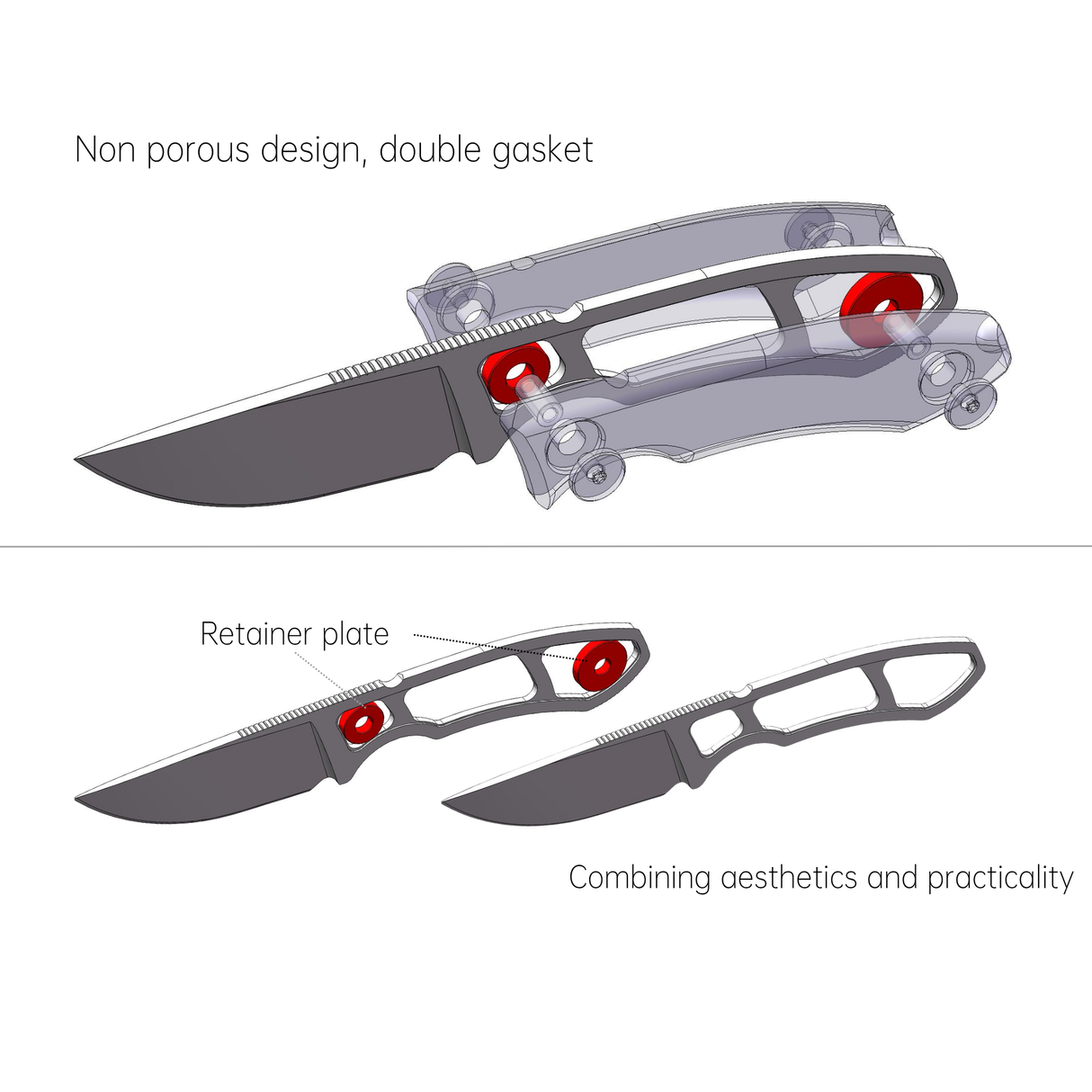 Receptor | Fixed EDC knife | 14C28N