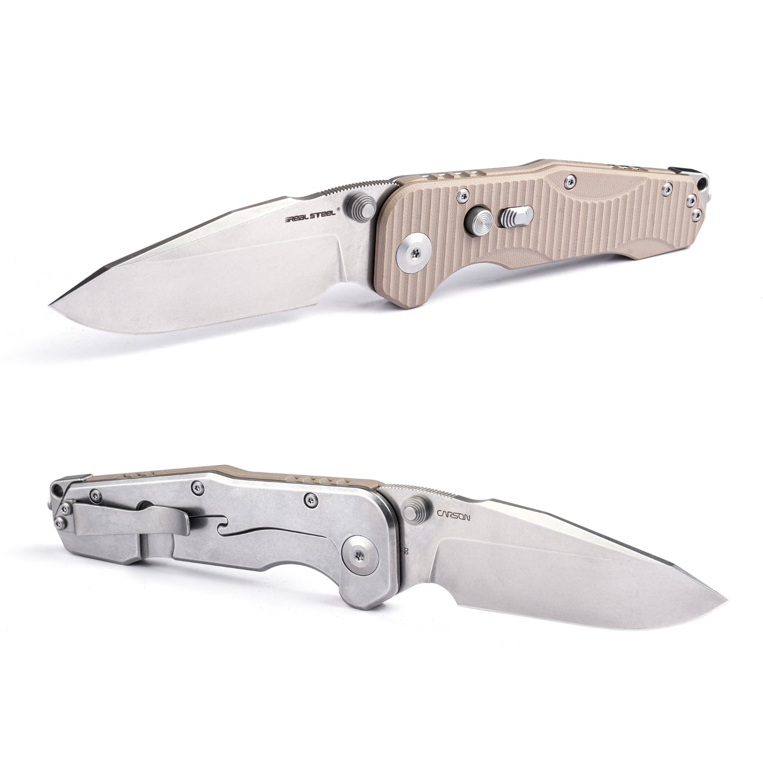 Evolution Ironclad | D2| Steel Frame & G10 | Stonewashed