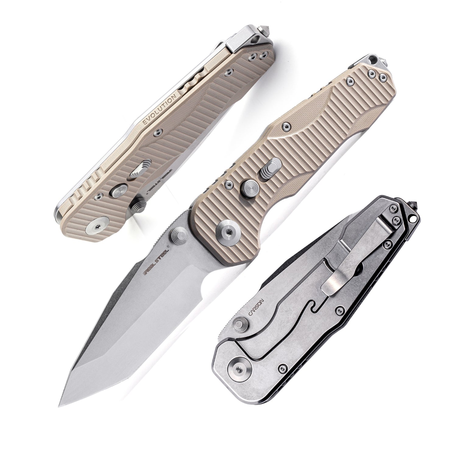 Evolution Ironclad | D2| Steel Frame & G10 | Stonewashed