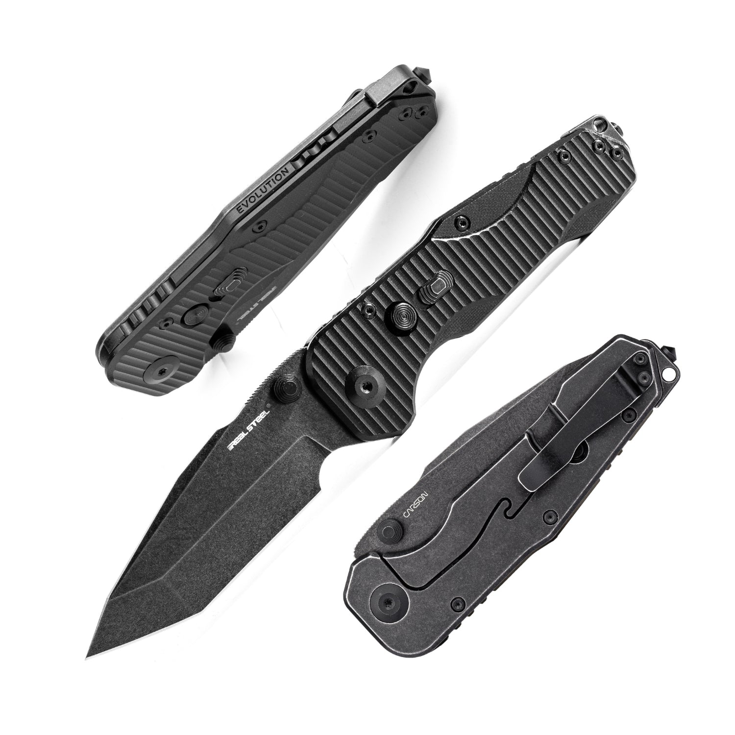 Evolution Ironclad | D2| Steel Frame & G10 | Blackwashed
