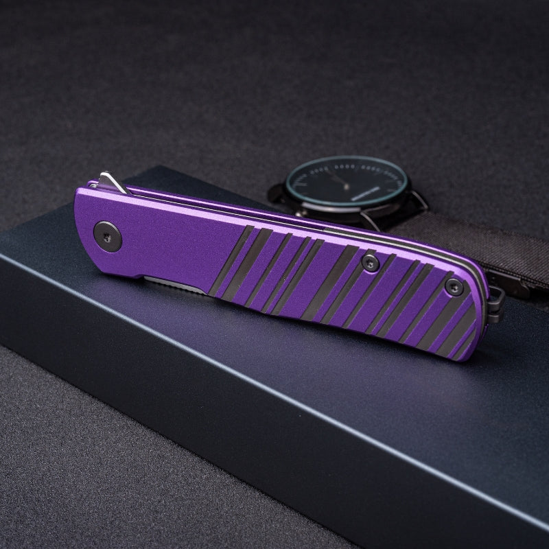 Karly | Satin | Purple Aluminium