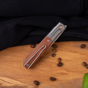 Real Barlow RB-7 | Satin | Titanium & Brown Micarta