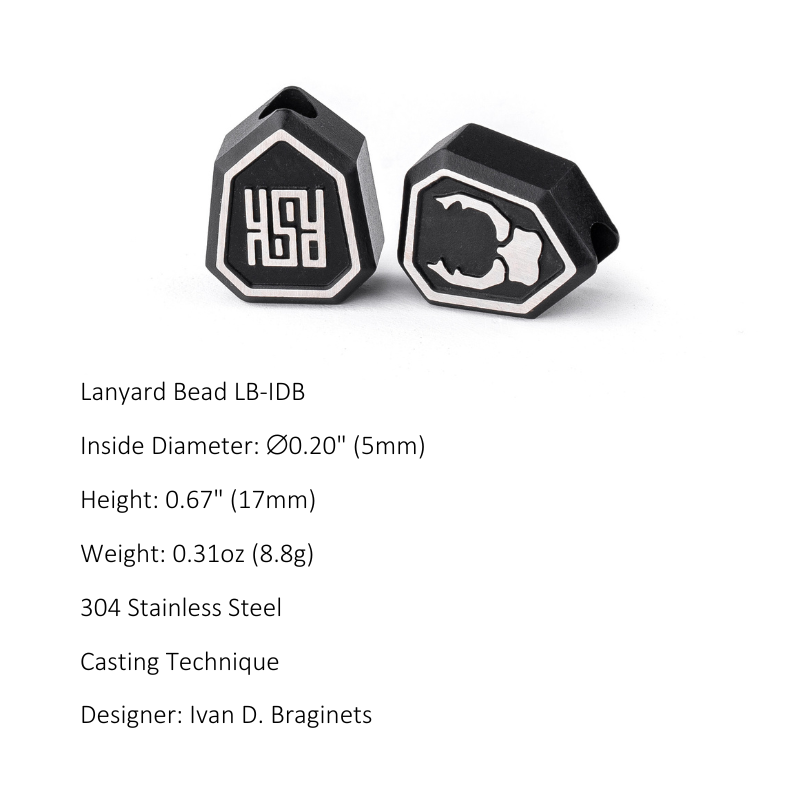 Steel lanyard bead