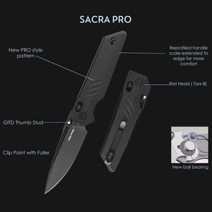 Sacra Pro | PVD | Black G10