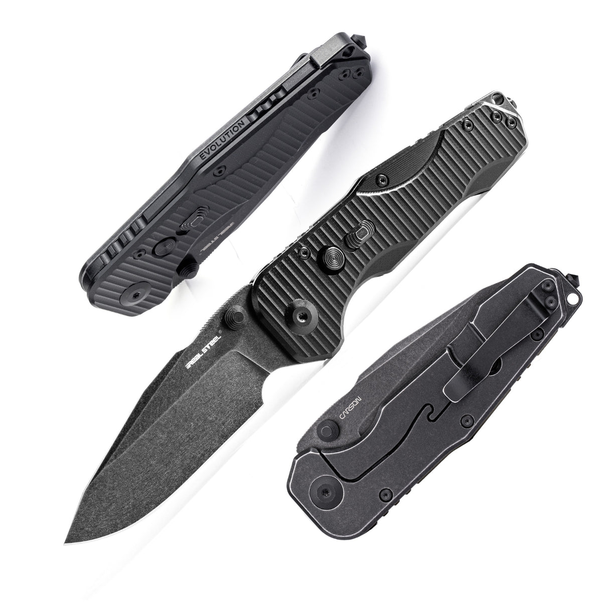 Evolution Ironclad | D2| Steel Frame & G10 | Blackwashed