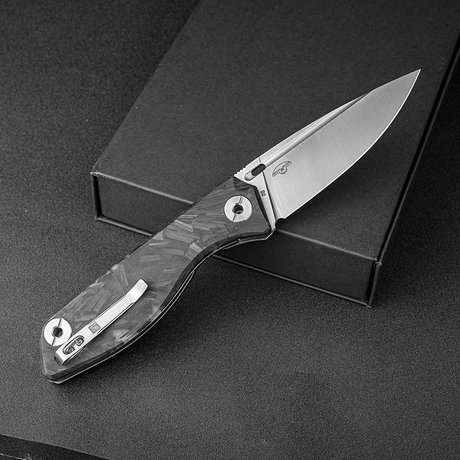 Real Steel Sidus Free Slip Joint Folding Knife -4.02" D2 Blade and Luminous Shred Carbon Fiber 7467 69.00 Real Steel Knives www.realsteelknives.com