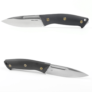 Real Steel Gardarik Premium Bushcraft Fixed Knife -4.25" Bohler M390 Blade, Black G10 Handles, Kydex Sheath 3738 149.00 Real Steel Knives www.realsteelknives.com