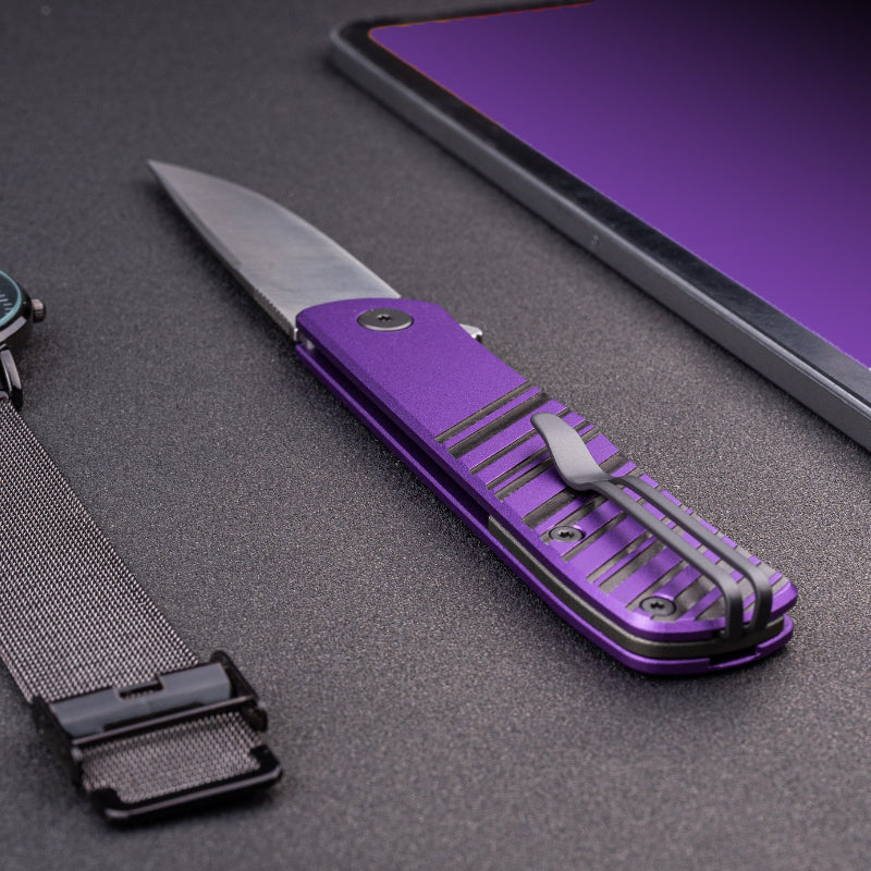 Karly | Satin | Purple Aluminium