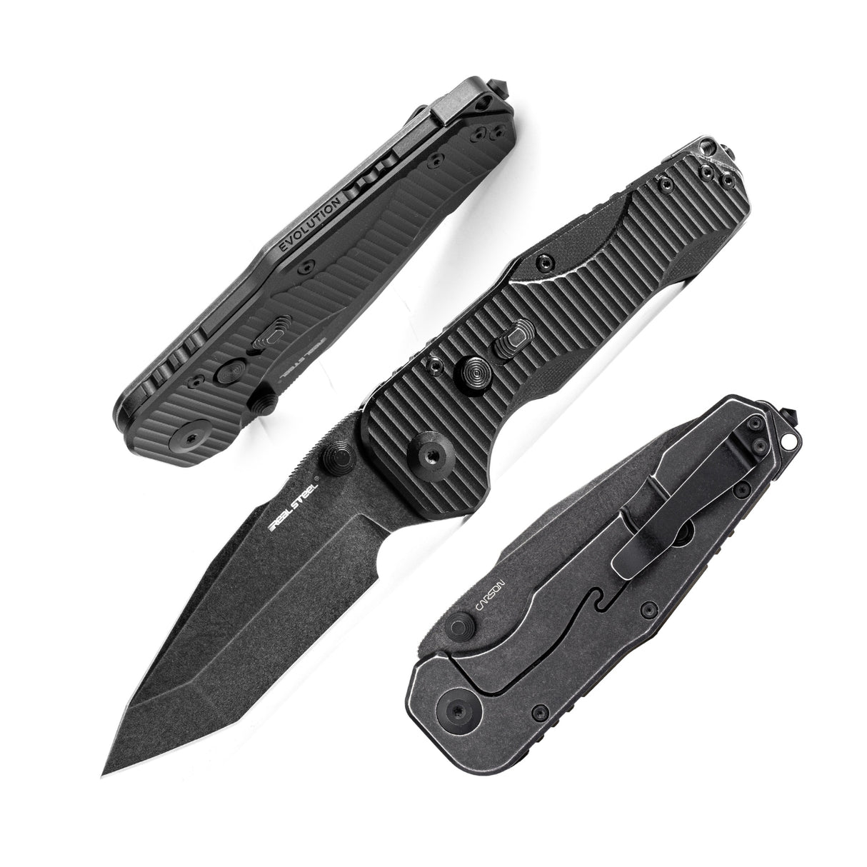 Evolution Ironclad | D2| Steel Frame & G10 | Blackwashed