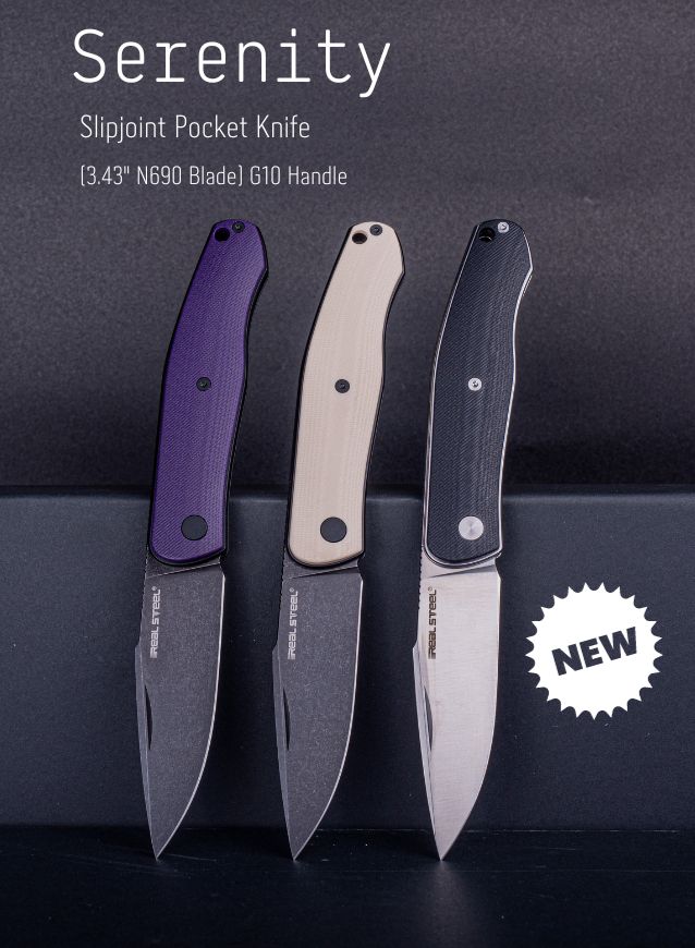 Real Steel Knives Display Matt RL1001, leather  Advantageously shopping at