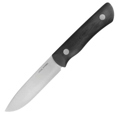 Real Steel Bushcraft III Fixed Knife -4.13" D2 Convex Grind and Black G10 Handle with Red G10 Liner 3725C 69.00 Real Steel Knives www.realsteelknives.com