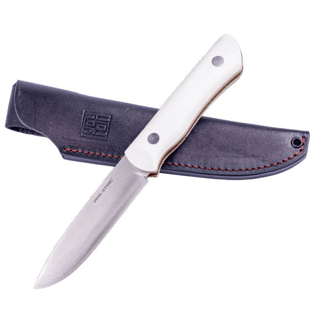 Real Steel Bushcraft III Fixed Knife -4.13" D2 Convex Grind and White G10 Handle 3728C 69.00 Real Steel Knives www.realsteelknives.com