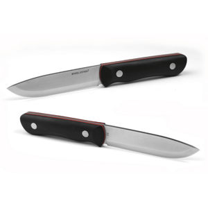 Real Steel Bushcraft III Fixed Knife -4.13" D2 Scandi Grind, Black G10 Handle with Red G10 Liner, Kydex Sheath 3725 69.00 Real Steel Knives www.realsteelknives.com