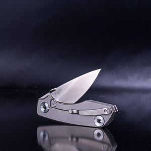 Real Steel Delta 2600 Frame Lock Folding Knife - 2.90" S35VN Satin Drop Point Blade, Titanium TC4 Handle 7101 119.00 Real Steel Knives www.realsteelknives.com