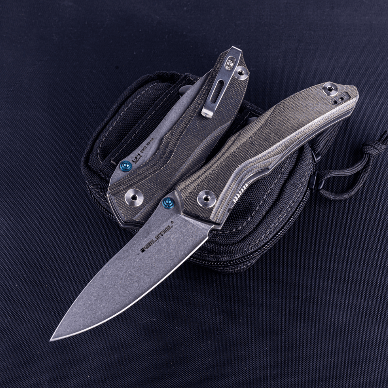 Real Steel E802 Horus Micarta EDC Liner Lock Pocket Folding Knife -3.70" Alleima 14C28N Blade and Micarta Handle 7435 49.00 Real Steel Knives www.realsteelknives.com