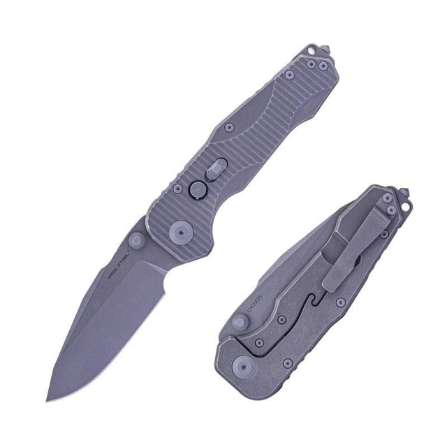 Real Steel Evolution Frame Lock & Button Unlocking Heavy Duty Tactical Knife, 3.78" S35VN Drop Point Blade, Titanium Handle 9911 255.00 Real Steel Knives www.realsteelknives.com