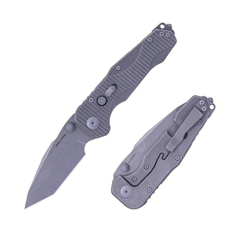 Real Steel Evolution Frame Lock & Button Unlocking Heavy Duty Tactical Knife, 3.78" S35VN Tanto Blade, Titanium Handle, 9912 255.00 Real Steel Knives www.realsteelknives.com