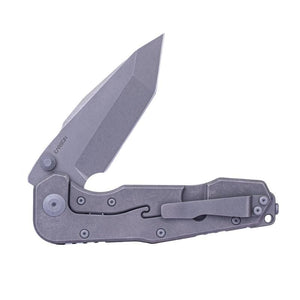 Real Steel Evolution Frame Lock & Button Unlocking Heavy Duty Tactical Knife, 3.78" S35VN Tanto Blade, Titanium Handle, 9912 255.00 Real Steel Knives www.realsteelknives.com