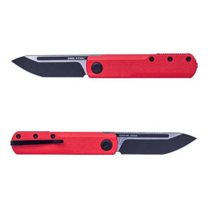 Real Steel G-Tanto EDC Double Detent Ball Lock Folding Knife-2.64" Nitro-V Black Two-Tone Finish Blade, Red G10 7801RB 58.50 Real Steel Knives www.realsteelknives.com