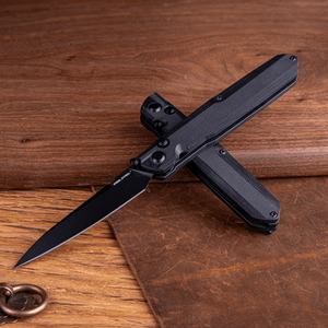 Real Steel G5 Metamorph Button Lock Folding Knife - 3.62" Alleima 14C28N Black Plain Blade, Black G10 Handle 7832B 63.00 Real Steel Knives www.realsteelknives.com