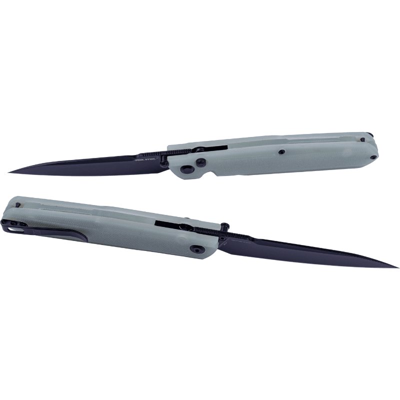 Real Steel G5 Metamorph Button Lock Folding Knife - 3.62" Alleima 14C28N Black Plain Blade, Natural G10 Handle 7832N 63.00 Real Steel Knives www.realsteelknives.com