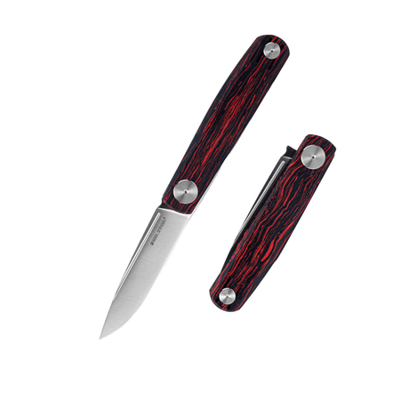 Real Steel Gslip Compact EDC Slip Joint Folding Knife-3.07" VG-10 Blade, Ocean Red Damascus G10 Handle 7865OR 49.00 Real Steel Knives www.realsteelknives.com
