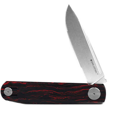 Real Steel Gslip Compact EDC Slip Joint Folding Knife-3.07" VG-10 Blade, Ocean Red Damascus G10 Handle 7865OR 49.00 Real Steel Knives www.realsteelknives.com