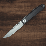 Real Steel Gslip EDC Slip Joint Folding Knife-3.07" VG-10 Satin Blade, Black G10 Handle 7841 52.00 Real Steel Knives www.realsteelknives.com
