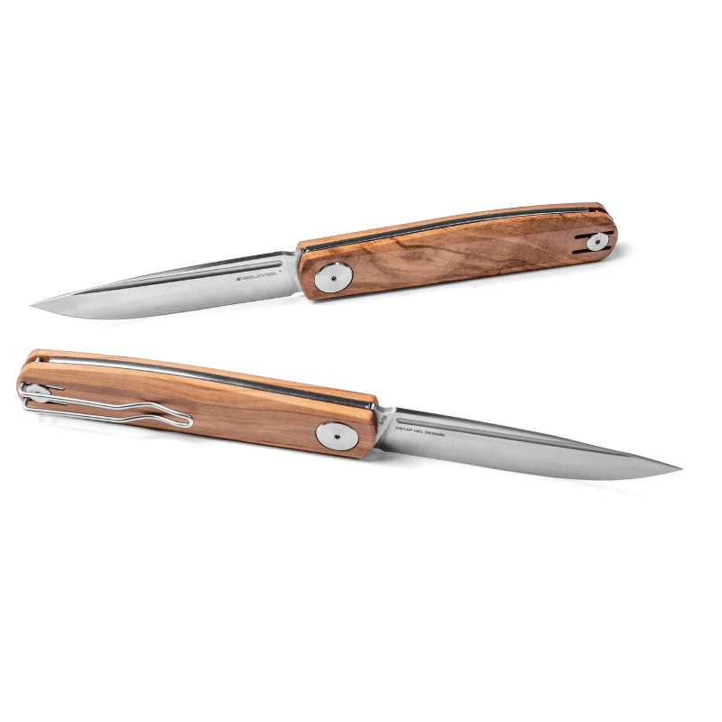 Real Steel Gslip Slip Joint Folding Knife-3.46" VG10 Satin Blade,Olive Wood Handle 7841W 59.00 Real Steel Knives www.realsteelknives.com