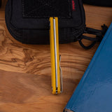 Real Steel Gslip Slipjoint Folding Knife -3.46" VG-10 Blade, Yellow G10 Handle 7843S 52.00 Real Steel Knives www.realsteelknives.com