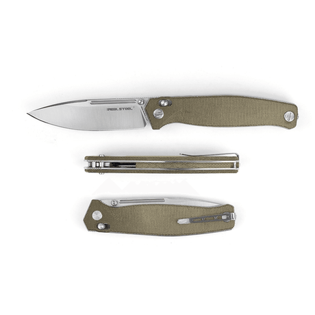 Real Steel Huginn Tactical Crossbar Lock Folding Knife - 3.66" VG-10 Blade with Green Micarta Handle knife Real Steel Knives huginn, spo-default, spo-disabled, spo-notify-me-disabled Real Steel Knives www.realsteelknives.com