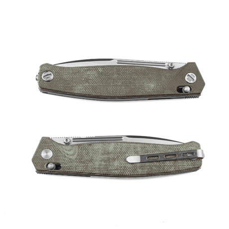 Real Steel Huginn Tactical Crossbar Lock Folding Knife - 3.66" VG-10 Blade with Green Micarta Handle knife Real Steel Knives huginn, spo-default, spo-disabled, spo-notify-me-disabled Real Steel Knives www.realsteelknives.com