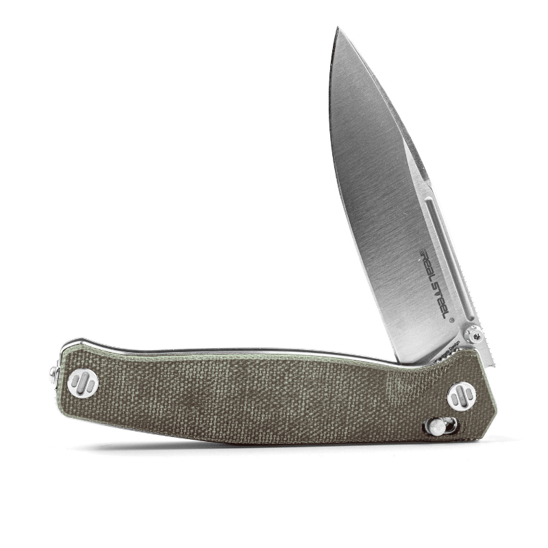 Real Steel Huginn Tactical Crossbar Lock Folding Knife - 3.66" VG-10 Blade with Green Micarta Handle knife Real Steel Knives huginn, spo-default, spo-disabled, spo-notify-me-disabled Real Steel Knives www.realsteelknives.com