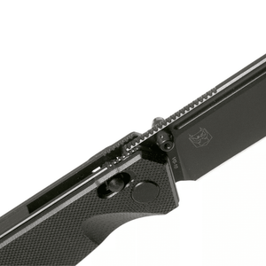 Real Steel Huginn Tactical Crossbar Lock Folding Knife -Black 3.66" VG-10 Blade and Milled Black G10 Handle 7652B 89.00 Real Steel Knives www.realsteelknives.com