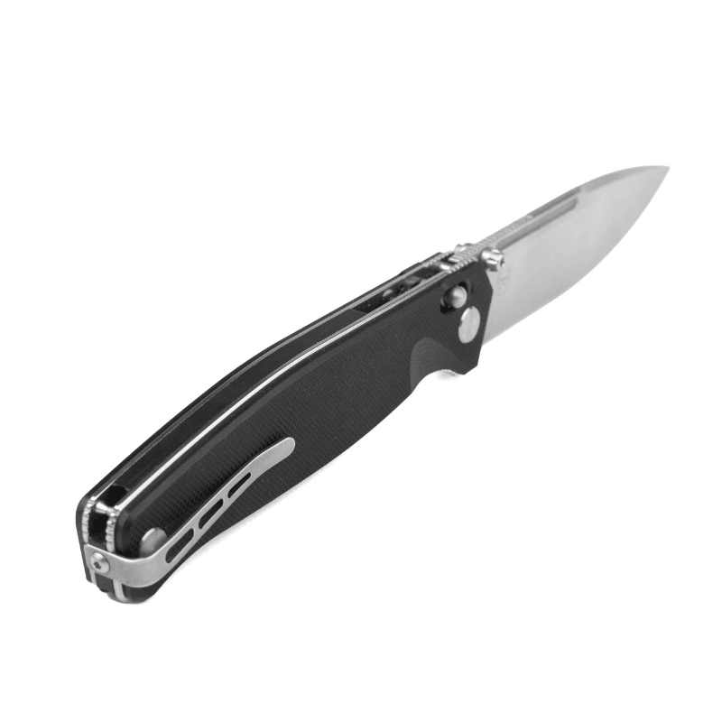 Real Steel Huginn Tactical Crossbar Lock Folding Knife -Black 3.66" VG-10 Blade, Milled Black G10 Handle 7651 89.00 Real Steel Knives www.realsteelknives.com