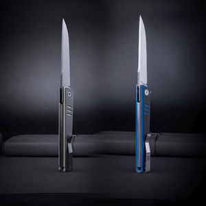Real Steel Kikashi Flipper Knife 3.54" Alleima 14C28N Stonewash ‎Blade,Liner Lock,Black/Blue G10 Handle 8071DS 49.50 Real Steel Knives www.realsteelknives.com