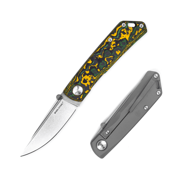 Real Steel Luna Boost FatCarbon EDC Urban Frame Lock Folding Knife-2.76" N690 Blade and Titanunium/FatCarbon Handle 7072FC6 119.00 Real Steel Knives www.realsteelknives.com