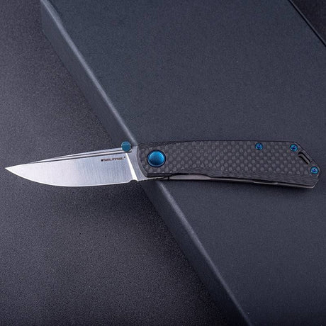 Real Steel Luna Boost Frame Lock Carbon Fiber EDC Frame Lock Folding Pocket Knife-2.76" Böhler N690 Blade and TC4/Carbon Fiber Handle 7076 115.00 Real Steel Knives www.realsteelknives.com