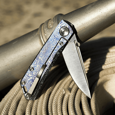 Real Steel Luna Boost TC Series Frame Lock Folding Pocket Knife -2.76" Bohler N690 Blade, TC Handle 7071TC06 156.00 Real Steel Knives www.realsteelknives.com