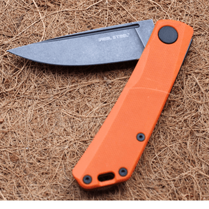 Real Steel Luna Lite EDC Urban Silp Joint Folding Knife-2.76" D2 Blade and Orange G10 Handle 7036 34.00 Real Steel Knives www.realsteelknives.com