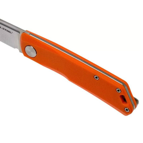 Real Steel Luna Lite EDC Urban Silp Joint Folding Knife-2.76" D2 Blade and Orange G10 Handle 7036 34.00 Real Steel Knives www.realsteelknives.com