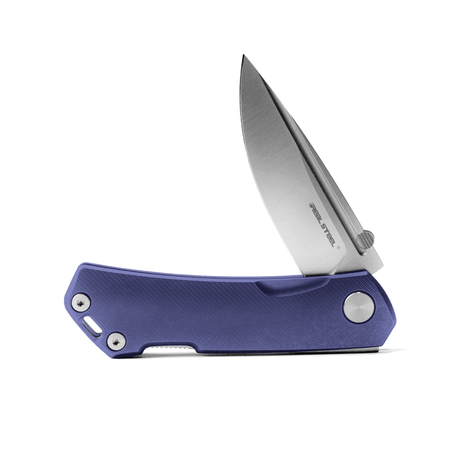 Real Steel LUNA Maius Backlock Folding Knife -3.03" Satin Bohler N690 Blade, Titanium Handle 7091 119.00 Real Steel Knives www.realsteelknives.com