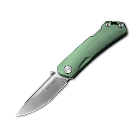 Real Steel LUNA Maius Backlock Folding Knife -3.03" Satin Bohler N690 Blade, Titanium Handle 7091 119.00 Real Steel Knives www.realsteelknives.com