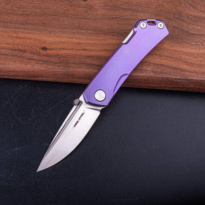 Real Steel LUNA Maius Backlock Folding Knife -3.03" Satin Bohler N690 Blade, Titanium Handle 7095 99.00 Real Steel Knives www.realsteelknives.com